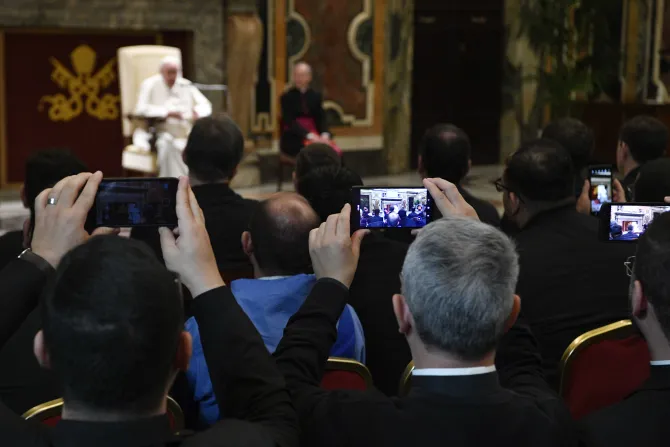 Pope Francis meets with rectors and formators from Latin America at the Vatican