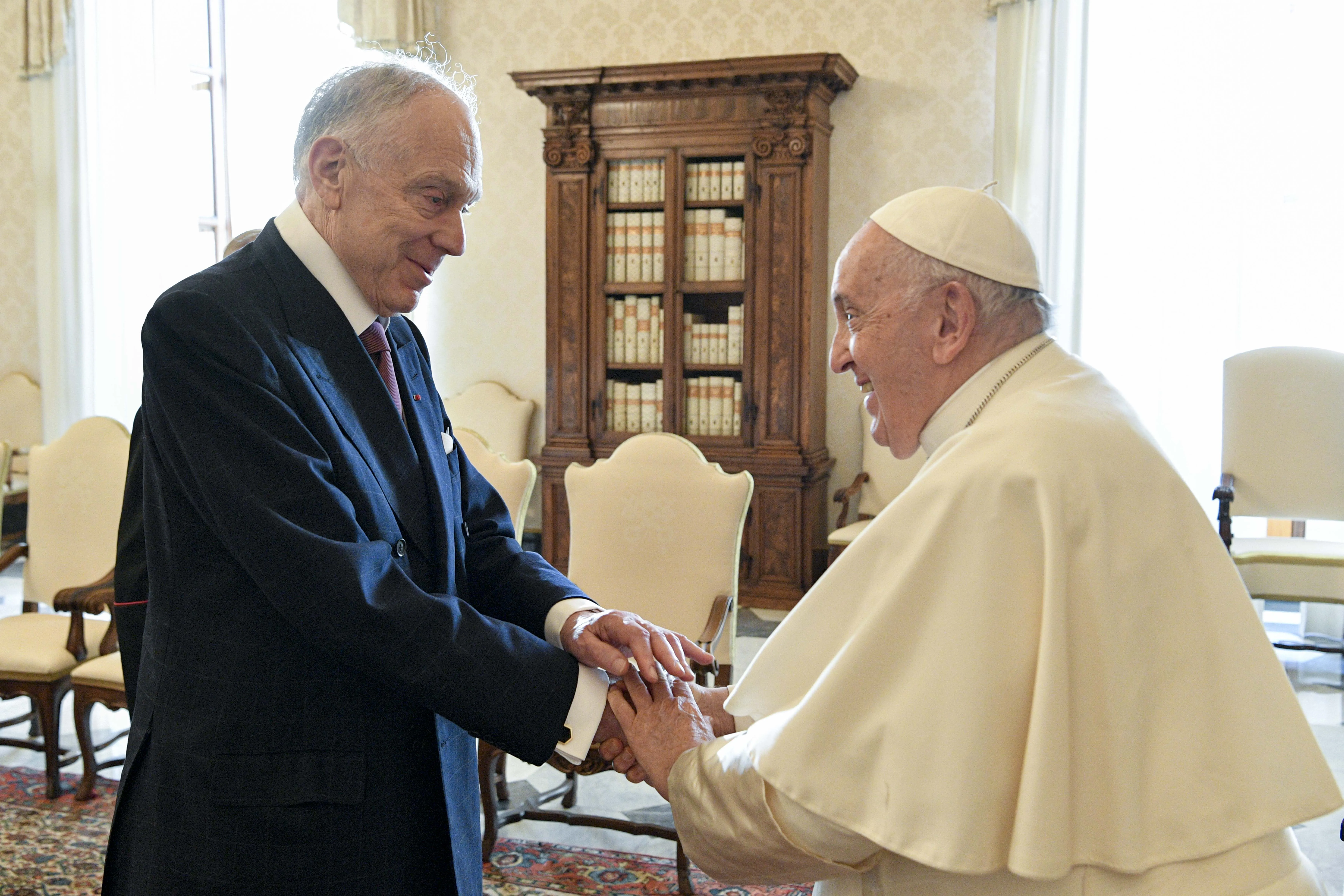 Pope Francis meets with World Jewish Congress President Ronald S. Lauder at the Vatican on Oct. 19, 2023.?w=200&h=150