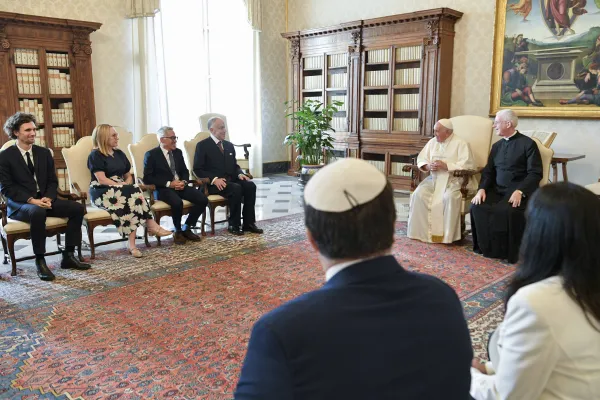 Pope Francis meets with World Jewish Congress President Ronald S. Lauder and other leaders at the Vatican on Oct. 19, 2023. Credit: Vatican Media