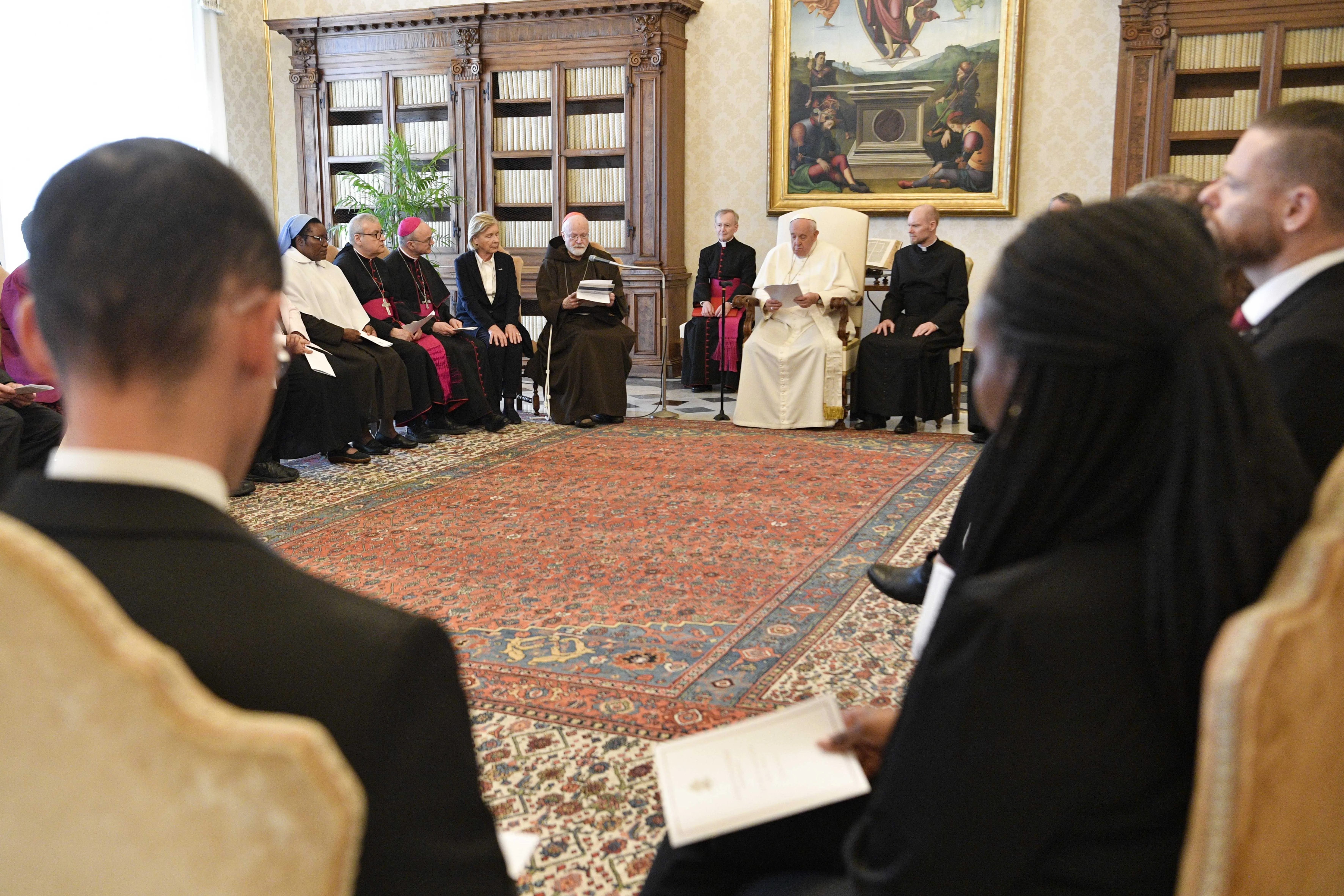 Pope Francis meets with the Pontifical Commission for the Protection of Minors in an audience May 5, 2023.?w=200&h=150