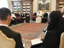 Pope Francis meets with the Pontifical Commission for the Protection of Minors in an audience May 5, 2023.