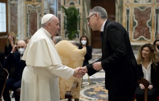 Pope Francis met the Italian Association of Private Construction Contractors on Jan. 20, 2022 Vatican Media.