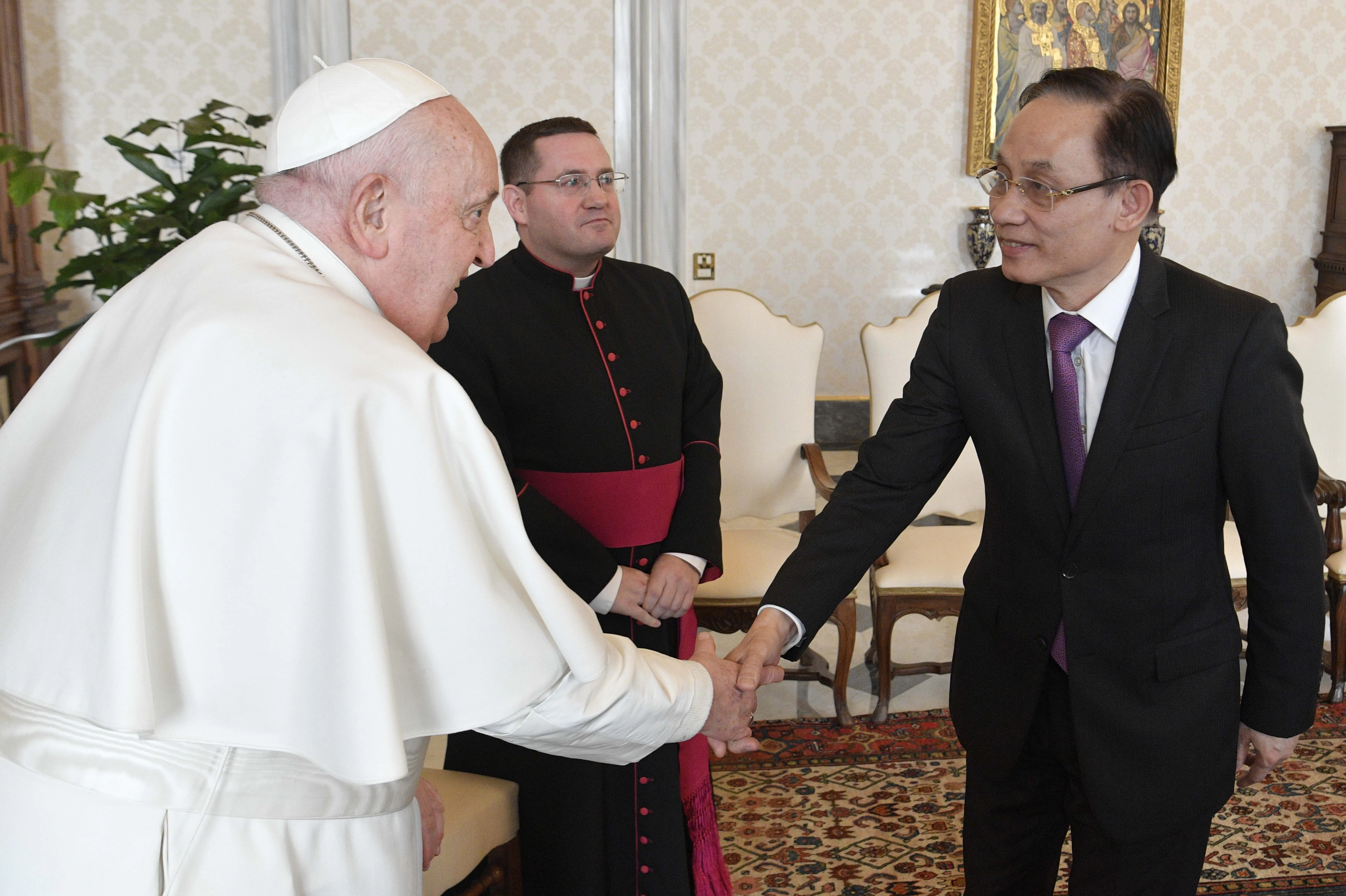 Pope Francis receives a delegation from Vietnam’s Communist Party government at the Vatican on Jan. 18, 2024.?w=200&h=150