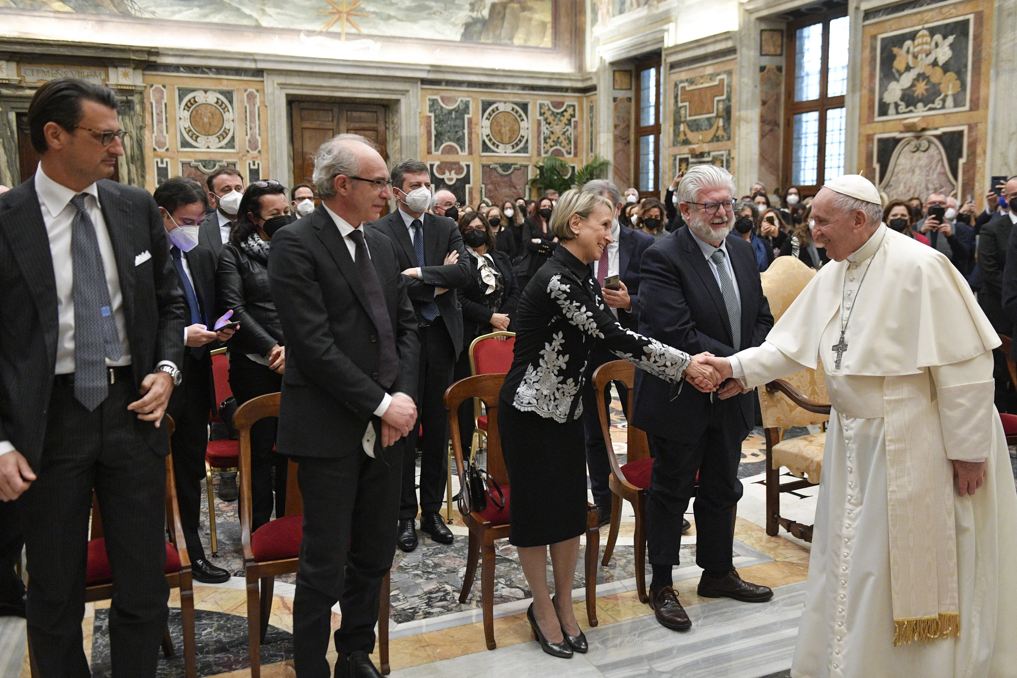 Pope Francis met a delegation from the Italian Revenue Agency on Jan. 31, 2022.?w=200&h=150