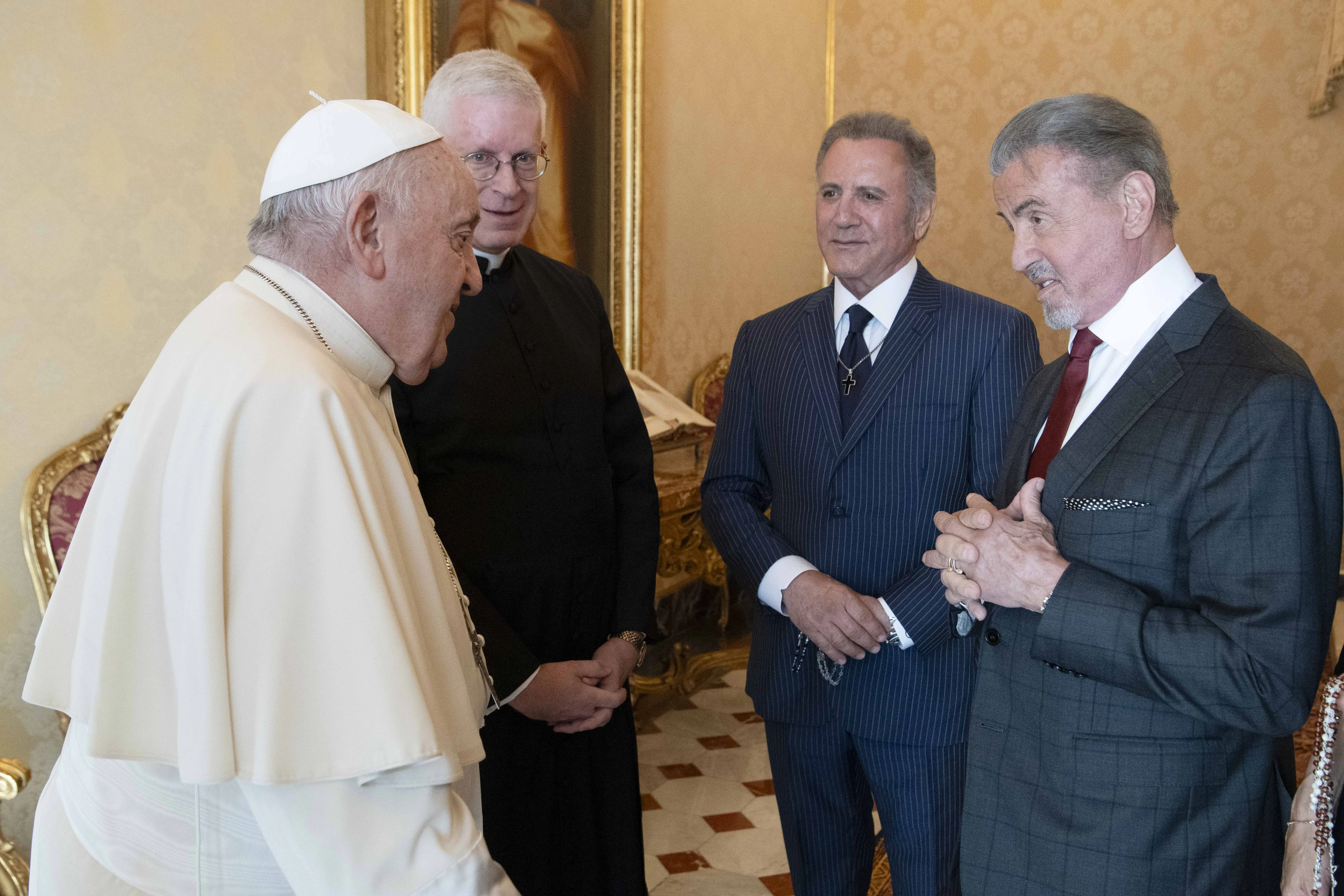 The American actor and director Sylvester Stallone met with Pope Francis at the Vatican on Sept. 8, 2023.?w=200&h=150