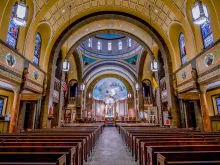 The nave of St. Casimir Church in Buffalo, New York.
