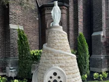 Our Lady of Lebanon Maronite Catholic Church in Toronto replaced a vandalized statue of Mary with a replica of the Lebanese shrine Our Lady of Lebanon in Harissa on Sept. 11, 2022.
