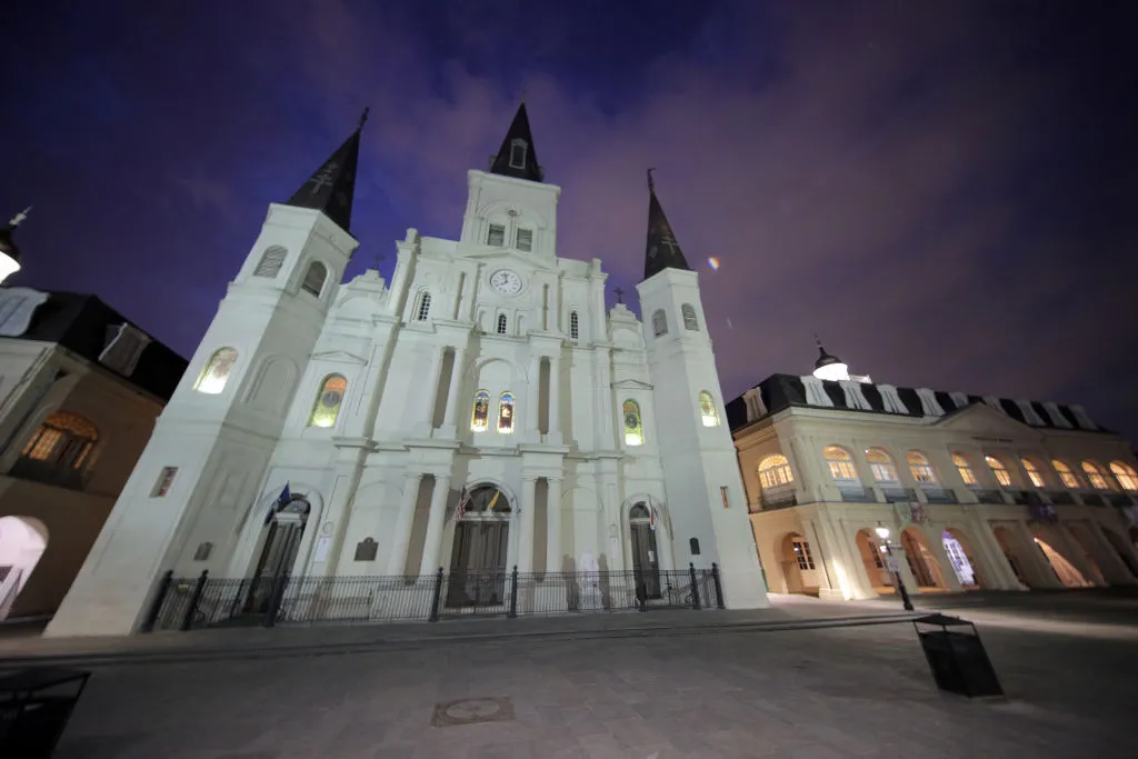 The St. Louis Cathedral, the oldest Catholic cathedral in continual use in the United States, on April 9, 2020, in New Orleans.?w=200&h=150