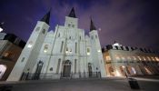 The St. Louis Cathedral, the oldest Catholic cathedral in continual use in the United States, on April 9, 2020, in New Orleans.