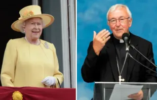 Queen Elizabeth II attend the Trooping of the Colour in London, England, June 16, 2012. | Cardinal Vincent Nichols of Westminster delivering a speech at the World Meeting of Families in Dublin, Aug. 23, 2018. Catchlight Media/Featureflash via Shutterstock | Daniel Ibañez/CNA
