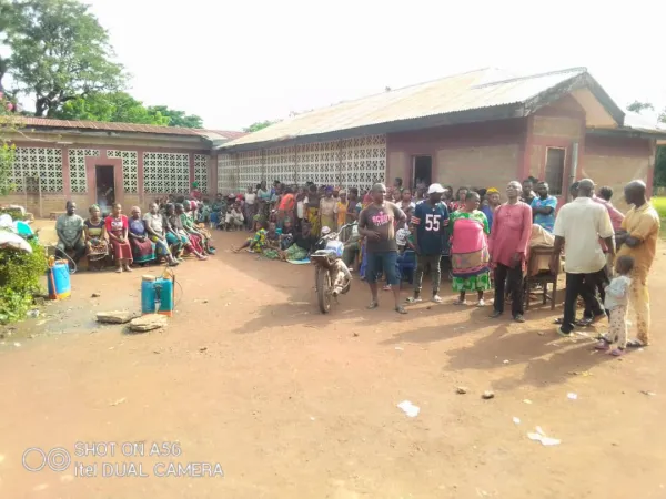 Thousands of Nigerians displaced by violent attacks by militant herdsmen have taken shelter near St. Francis Xavier Parish in Agagbe, located in north central Nigeria. Courtesy of Adakole Daniel
