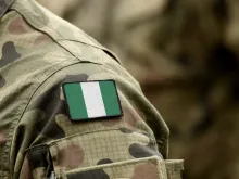 Photo illustration of Nigerian military uniform.