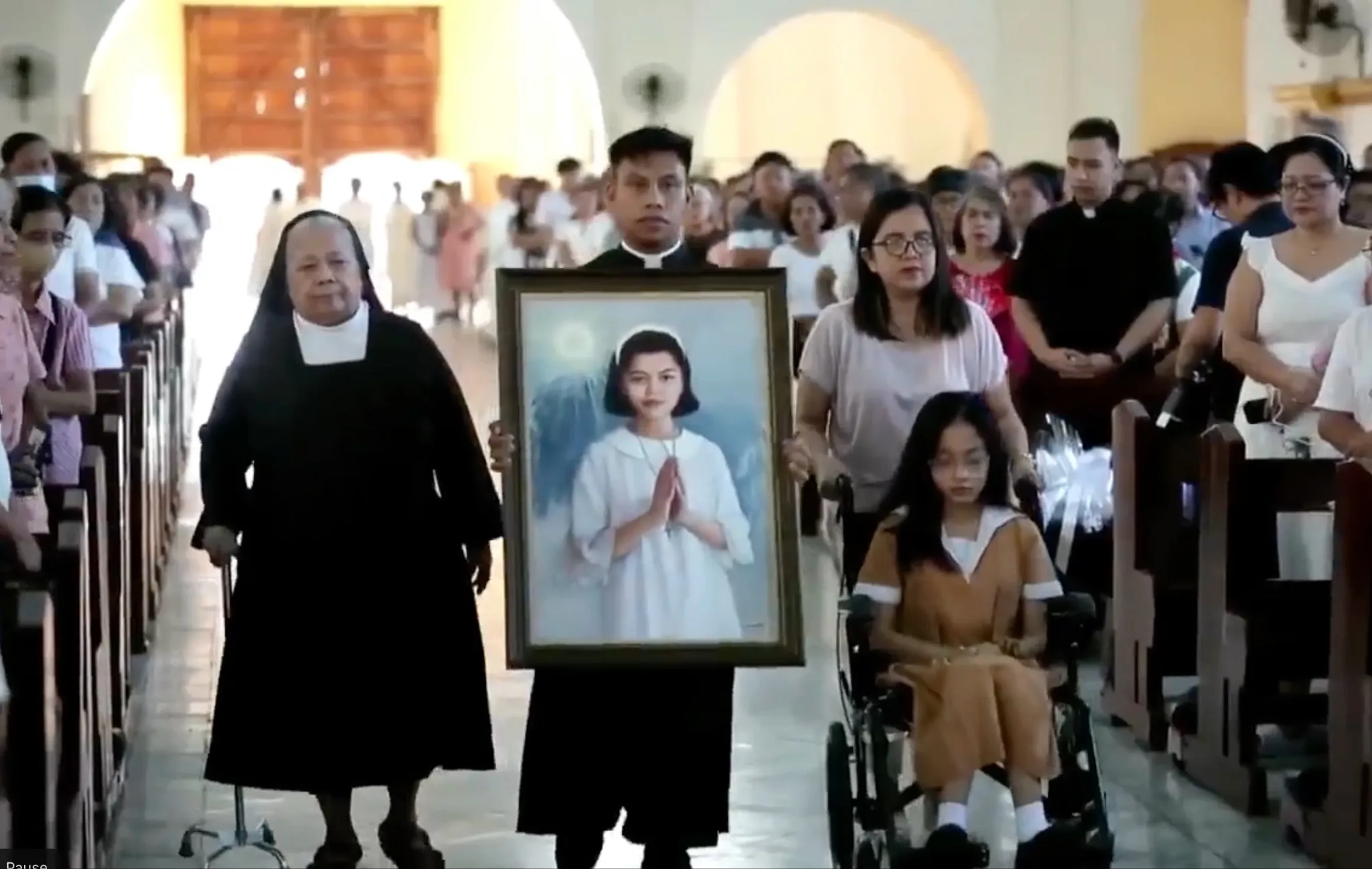 Exposition of the official portrait of Servant of God Niña Ruíz-Abad on April 7, 2024, at the Cathedral of St. William the Hermit in Laoag City, Philippines.?w=200&h=150