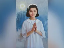 The official portrait of Servant of God Niña Ruíz-Abad was presented to the public during the opening session of the diocesan phase of her cause for beatification and canonization at the Cathedral Church of St. William the Hermit in Laoag City on Sunday, April 7, 2024.