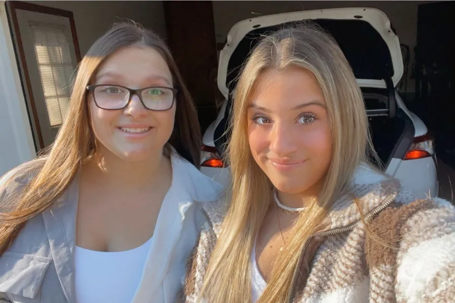 Sisters Vanessa Pagano (left) and Nichole Pagano, who are both students at Hunterdon Central Regional High School and attended an unsanctioned pro-abortion rally at the school in order to stand up for the unborn with a pro-life sign.?w=200&h=150