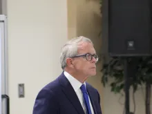 Ohio Gov. Mike DeWine visits Pickaway-Ross Career and Technology Center in Chillicothe, Ohio, Sept. 16, 2022.
