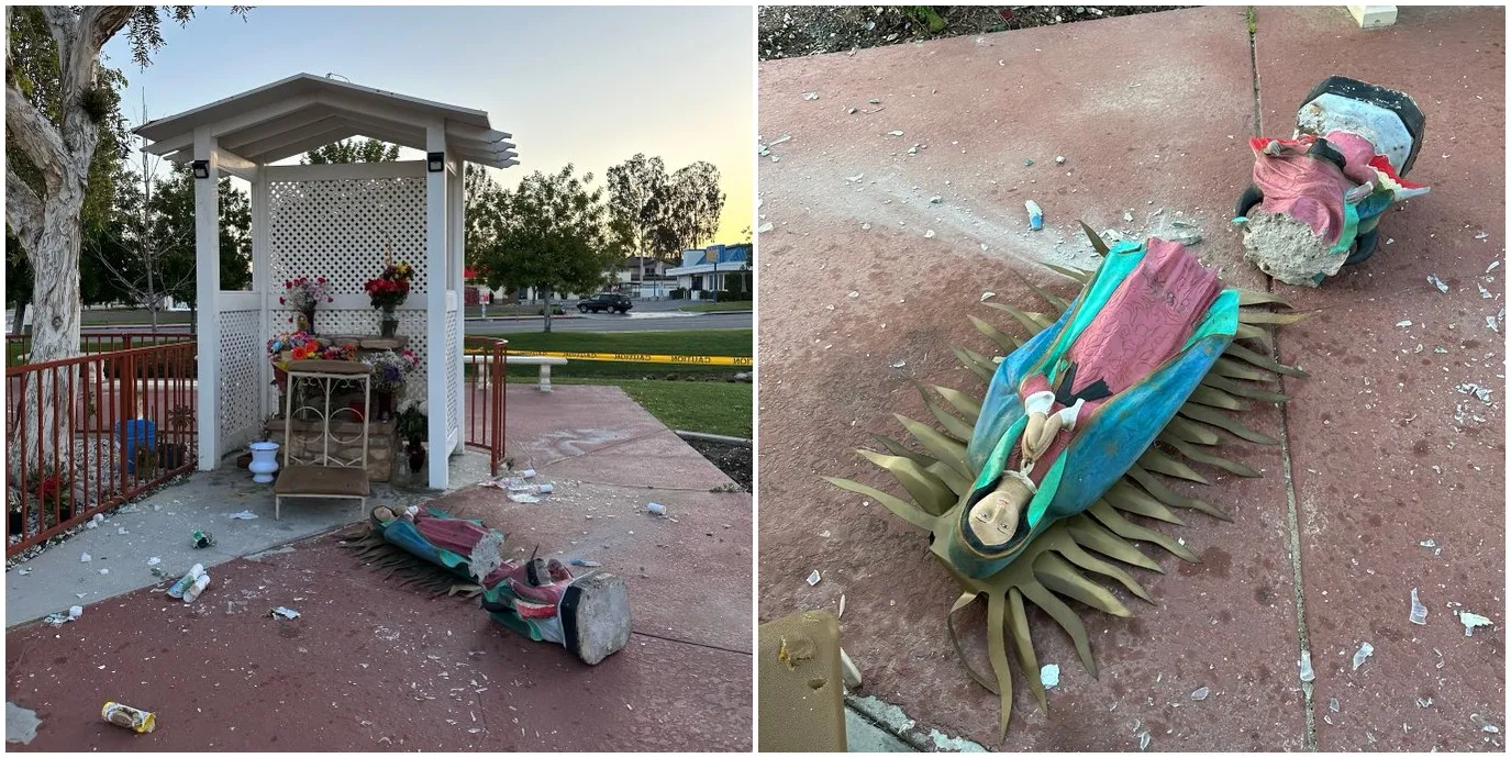 On April 1, 2023, a statue of Our Lady of Guadalupe was vandalized at Corpus Christi Catholic Church in Corona, California.?w=200&h=150
