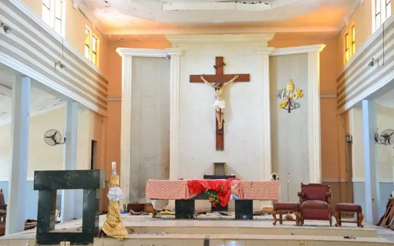 Altar of St. Francis Xavier Owo Catholic Parish of Ondo Diocese, Nigeria, where dozens were slain in a massacre on June 5, 2022.?w=200&h=150