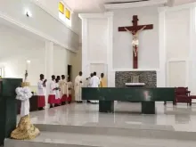 Easter Sunday Mass on April 9, 2023, was held for the first time in 10 months at St. Francis Xavier Owo Catholic Parish of Ondo Diocese in Nigeria.