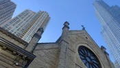 Holy Name Cathedral, the seat of the Archdiocese of Chicago.