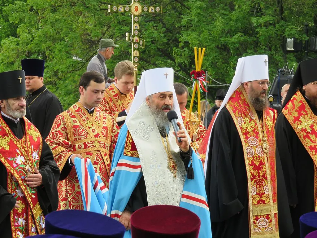 Onufriy, Metropolitan of Kyiv and All Ukraine for the Ukrainian Orthodox Church (Moscow Patriarchate), at a liturgy in Kyiv, May 8, 2016.?w=200&h=150