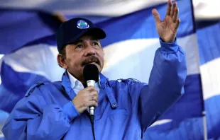 Nicaraguan President Daniel Ortega speaks to supporters during a rally in Managua, on Sept. 5, 2018. Inti Ocon/AFP via Getty Images)
