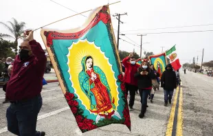 This year's procession honoring Our Lady of Guadalupe in Los Angeles was well attended after a limited, cars-only procession in 2020 during the pandemic. Víctor Aleman/Archdiocese of Los Angeles.