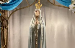 The statue of Our Lady of Fatima was returned to St. Andrew the Apostle Catholic Church in Gibbsboro, New Jersey, Sept. 7, 2022. Msgr. Louis Marucci