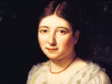 A detail from a portrait of Pauline Jaricot (1799-1862).