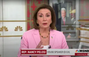 U.S. House Speaker Nancy Pelosi speaks on MSNBC’s “Morning Joe,” on May 24, 2022. Screenshot via MSNBC’s YouTube channel