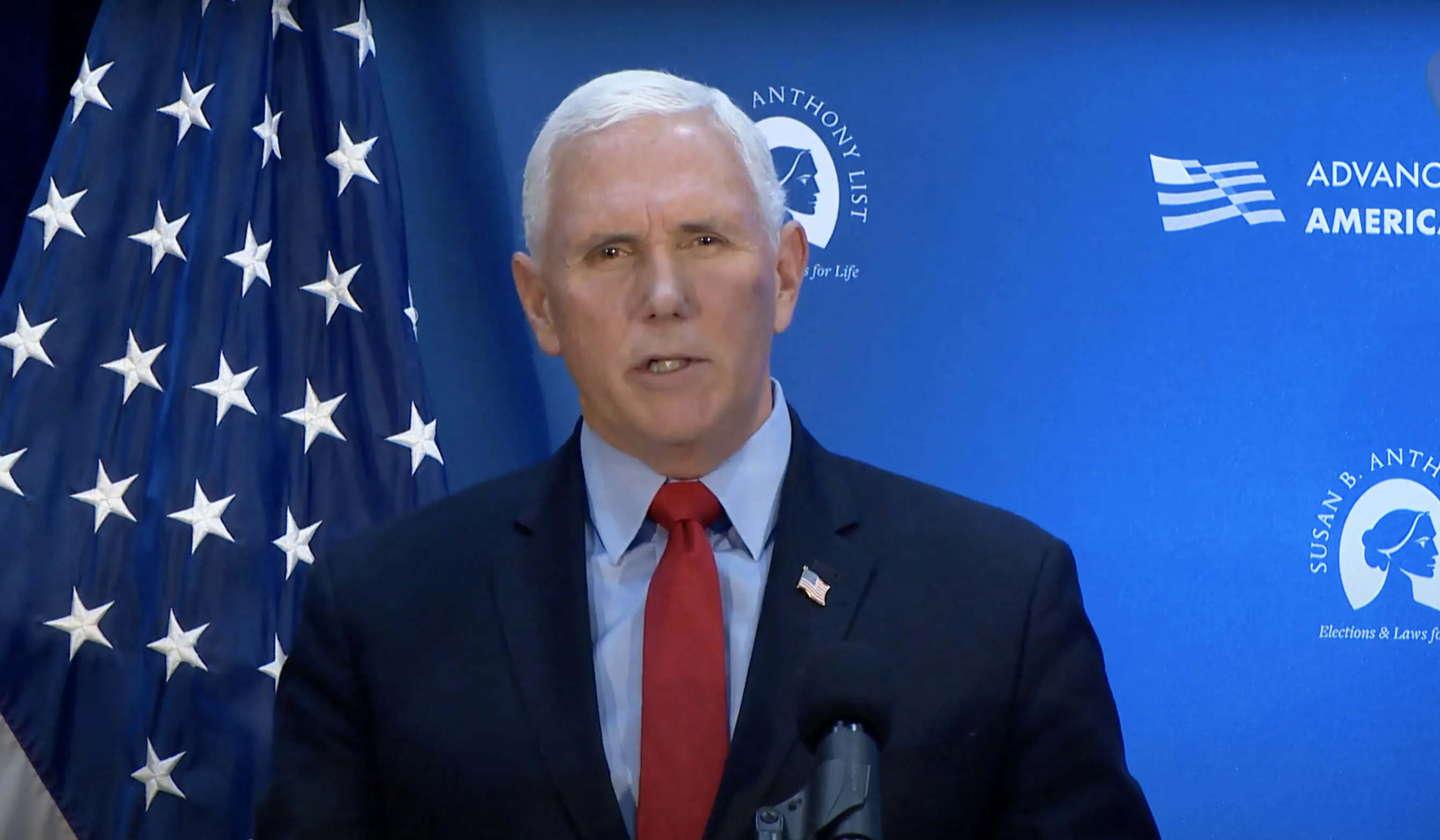 Former US Vice President Mike Pence speaks at the National Press Club in Washington, D.C., Nov. 30, 2021.?w=200&h=150