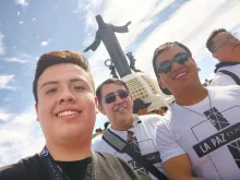 Participants in the 2023 National Youth Pilgrimage to the Christ the King statue high atop Cubilete in the Mexican state of Guanajuato.