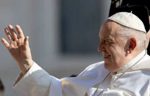 Pope Francis at his Wednesday general audience in St. Peter's Square June 7, 2023. Daniel Ibanez/CNA