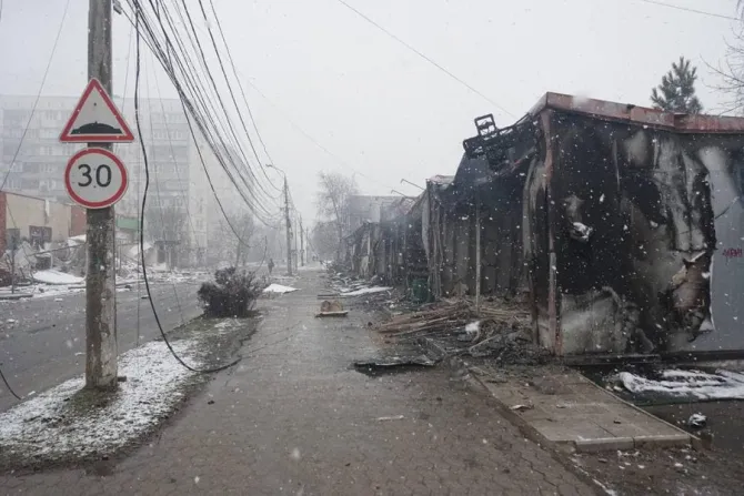 Mariupol, Ukraine on the morning of March 5, 2022