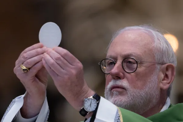 As is the tradition every year on the Solemnity of Saints Peter and Paul, Pope Francis blessed the pallia of the metropolitan archbishops he appointed during the past year. At the end of the Mass, he gave each archbishop present his pallium in a small box tied with a brown ribbon on June 29, 2022. Daniel Ibañez/CNA