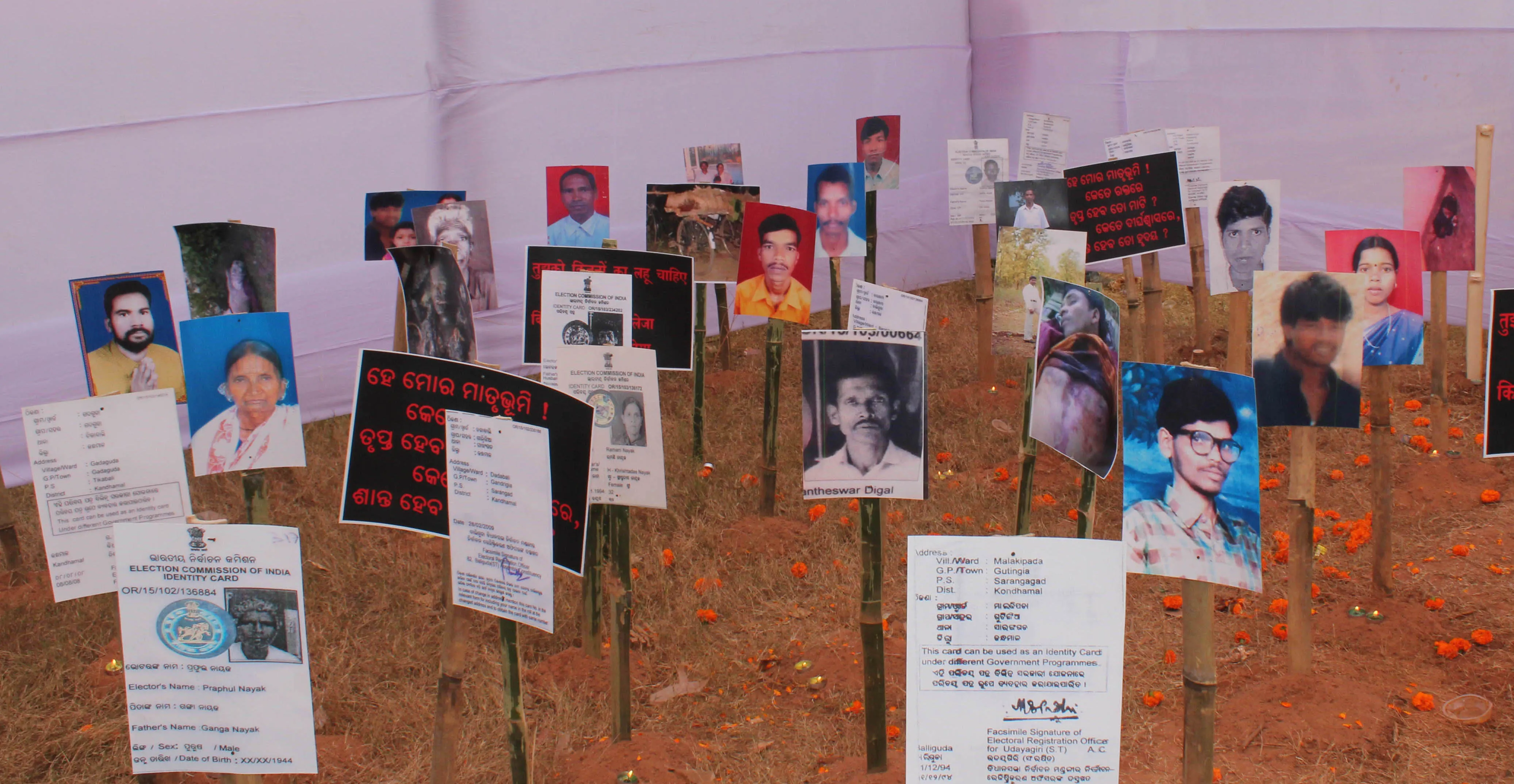 Photos of martyred Christians at a public event in Bhubaneswar in 2010.?w=200&h=150