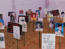 Photos of martyred Christians at a public event in Bhubaneswar in 2010.