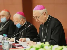 A plenary meeting of the Polish bishops’ conference on March 15, 2022.