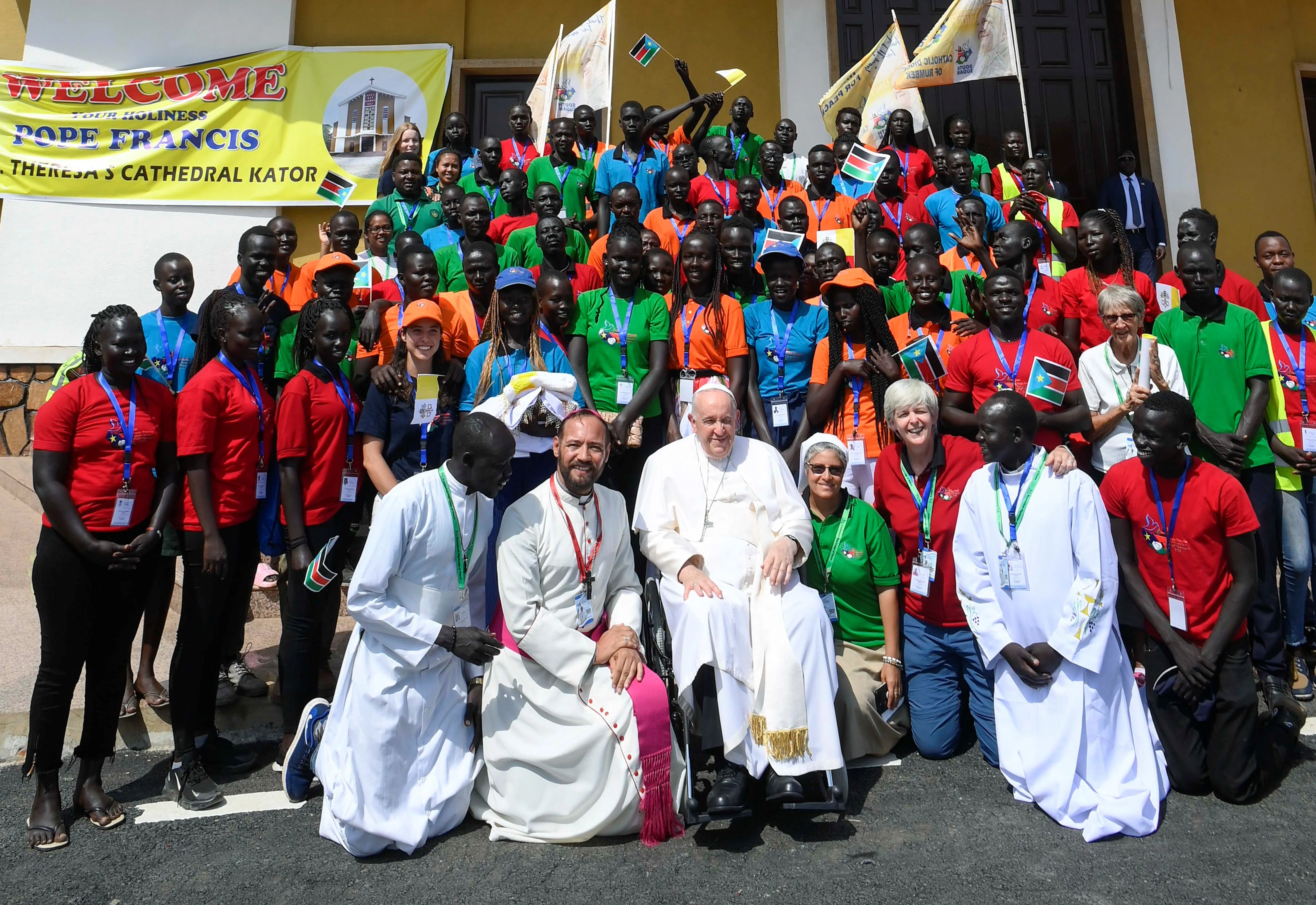 Pope Francis met young people and adults from the Diocese of Rumbek in Juba, South Sudan on Feb. 4, 2023.?w=200&h=150