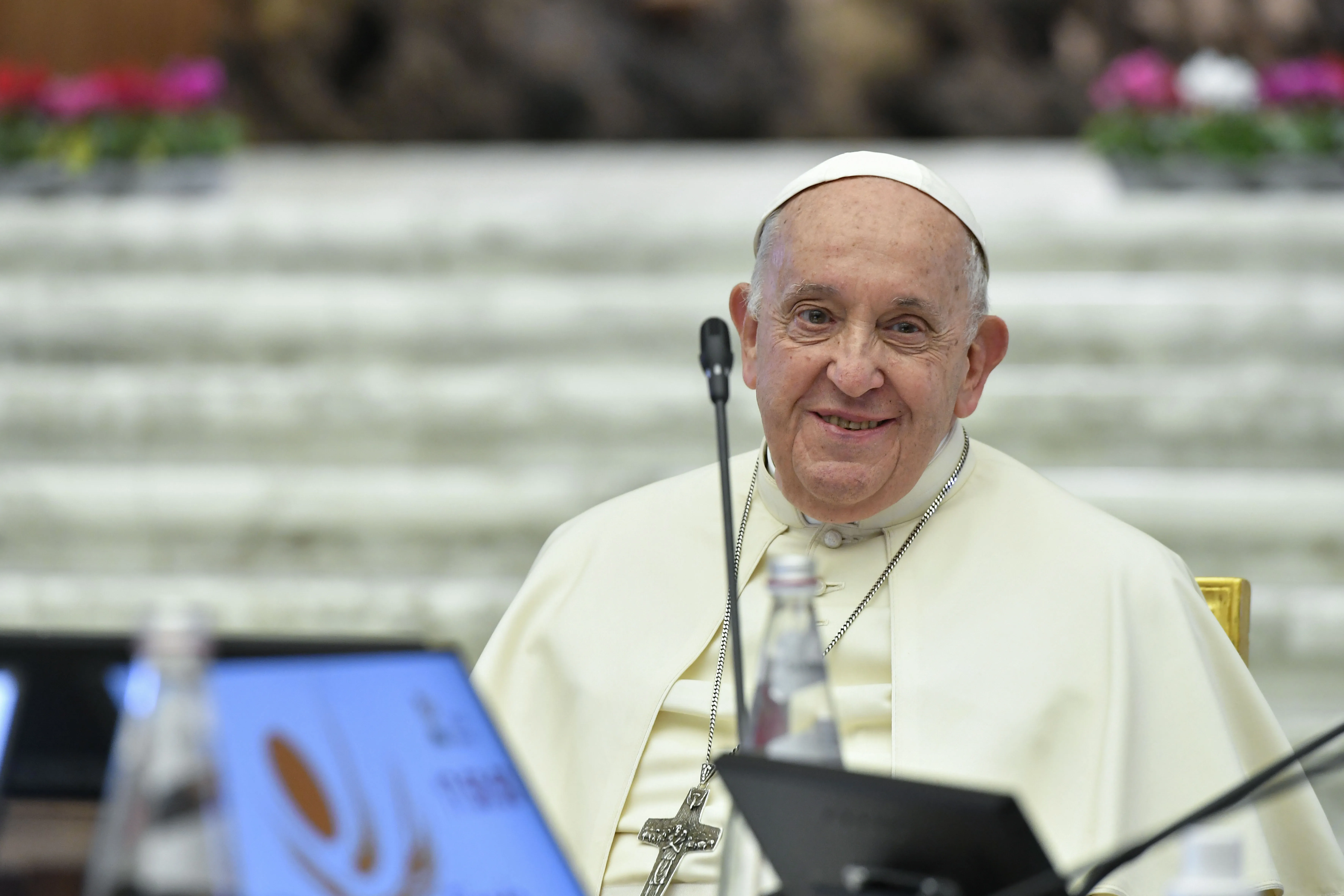 Pope Francis at the Synod on Synodality on Oct. 6, 2023.?w=200&h=150