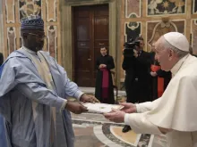 Pope Francis received the credential letters of seven new ambassadors to the Holy See on Dec. 17, 2021.