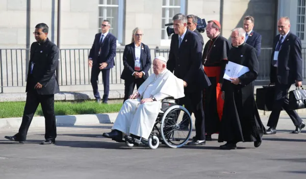 Pope Francis arrives in Québec, Canada, July 27, 2022. Andrea Gagliarducci
