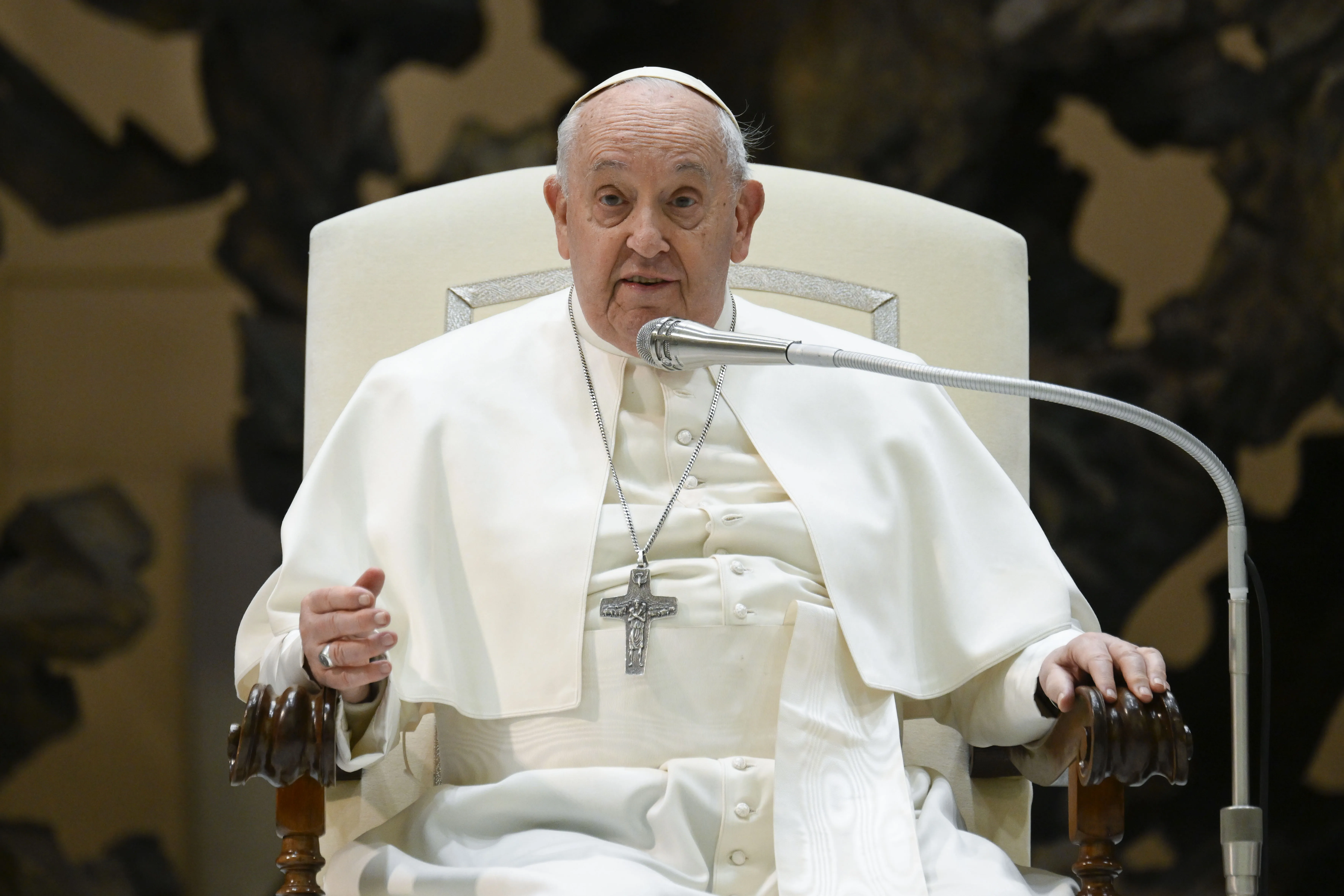 Pope Francis addresses the faithful at his Wednesday general audience on Feb. 28, 2024.?w=200&h=150