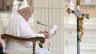 Pope Francis addresses the faithful gathered in St. Peter’s Square for his Wednesday general audience on May 15, 2024, at the Vatican.
