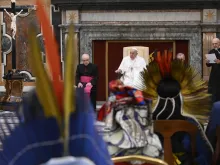 Pope Francis meets with participants of the conference “Indigenous Peoples’ Knowledge and the Sciences,” sponsored by the Pontifical Academies of Sciences and Social Sciences, held at the Vatican from March 14–15, 2024.