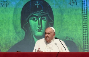 Pope Francis speaks to priests of the Diocese of Rome at the Pontifical Salesian University on June 11, 2024. Credit: Vatican Media