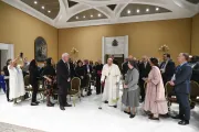 Pope Francis meets with participants in the “Care Is Work, Work Is Care” event