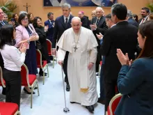 Pope Francis meets participants in the Ethics of Healthcare Management seminar on Nov. 30, 2023.