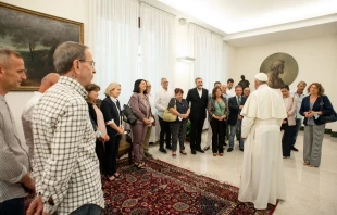 Inmates of a Rome prison met with Pope Francis at the Vatican, before making a visit to the Vatican Museums. Vatican Media