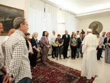 Inmates of a Rome prison met with Pope Francis at the Vatican, before making a visit to the Vatican Museums.
